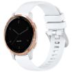 Garmin Vivoactive 4S White Silicone Watch Band with Silver Buckle - 1