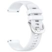 Garmin Vivoactive 4S White Silicone Watch Band with Silver Buckle - 3