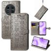 Ulefone Note 15 Grey Cat & Dog Embossed Leather Phone Case - 1