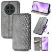 Ulefone Note 15 Grey Magnetic Leather Phone Case - Cubic Grid Design - 1