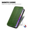 Ulefone Note 15 Green Magnetic Leather Phone Case - Cubic Grid Design - 5