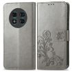 Ulefone Note 15 Grey Leather Phone Case with Four-leaf Clasp Embossed Buckle - 2