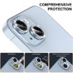 iPhone 15/15 Plus ENKAY AR Anti-reflection Camera Lens Glass Sea Blue - 3