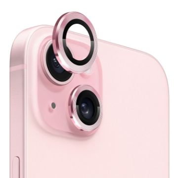 iPhone 15/15 Plus NORTHJO Camera Lens Protector Pink Tempered Glass - 1