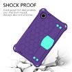 Alcatel Joy Tab2/3T 8.0 Honeycomb EVA Hybrid Tablet Case Strap Purple Aqua - 3