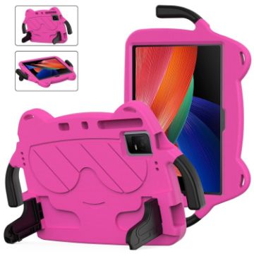 TCL Tab 11 9466x3 Shockproof Tablet Case Rose Red+Black EVA Hard PC - 1