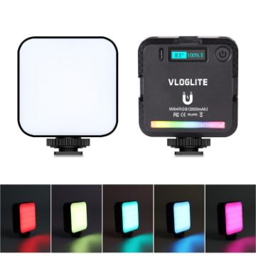 VLOGLITE W64RGB Dimmable RGB LED Pocket Fill Light - 20 Modes Video Light - 1