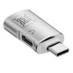 USB-C to Type-C + USB 3.0 OTG Adapter for Headset & U-Disk (Silver) - 1