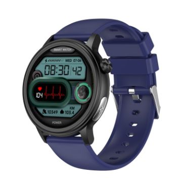 ET470 Smart Watch, 1.39" Color Screen, Bluetooth Call/ECG, Blue Strap - 1