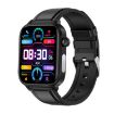 ET570 Smart Watch 1.96" Color Screen, Leather Strap, Bluetooth Call/ECG - 1