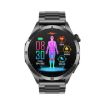 ET485 Smart Watch, 1.43" Color Screen, Steel Strap, Bluetooth Call/ECG, Black - 2