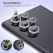 Samsung Galaxy S23 Ultra 5G Rear Lens Glitter Tempered Glass Film Silver - 3