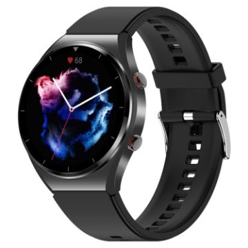 E09 Pro Smart Watch 1.32" Color Screen, Bluetooth Call/ECG (Black) - 1