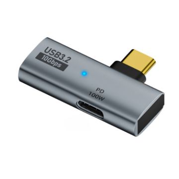 USB-C Male to Type-C + USB3.2 Female 10Gbps OTG Converter PD 100W Adapter - 1