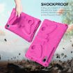 Samsung Galaxy Tab A7 T500 10.4 Shockproof Butterfly Case Rose Red - 3