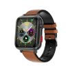 G18 1.83" Smart Watch Leather Strap, Blood Sugar/Uric Acid Support (Brown) - 1