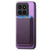Xiaomi 14 Ultra Retro Magsafe Card Bag PU Phone Case - Purple - 2