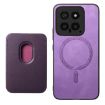 Xiaomi 14 Ultra Retro Magsafe Card Bag PU Phone Case - Purple - 5