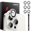 iPhone 15/14 Plus Camera Lens Protector 6pcs Set - Silver Metal Ring - 1