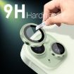 iPhone 15/14 Plus Camera Lens Protector 6pcs Set - Green Metal Ring - 3