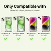 iPhone 15/14 Plus Camera Lens Protector 6pcs Set - Green Metal Ring - 6