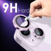 iPhone 15/14 Plus Camera Lens Protector 6pcs Metal Ring Film Purple - 3