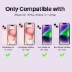 iPhone 15/14 Plus Camera Lens Protector 6pcs Metal Ring Film Purple - 6
