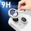 iPhone 15/14 Plus Camera Lens Protector Set - 6pcs Glitter Silver Ring - 3