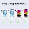 iPhone 15/14 Plus Camera Lens Protector Set - 6pcs Glitter Silver Ring - 6