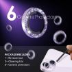 iPhone 15/14 Plus Camera Lens Protector Set - Glitter Metal Ring (Purple) - 2