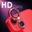 iPhone 15/14 Plus Camera Lens Protector Set - 6pcs Glitter Red Rings - 5