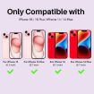 iPhone 15/14 Plus Camera Lens Protector Set - 6pcs Glitter Red Rings - 6