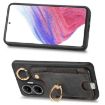 Redmi Turbo 4 Pro Retro Skin-feel Phone Case with Ring Card Bag (Black) - 4