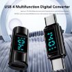 Type-C Male to Male 40Gbps PD140W Adapter with Digital Display - 4