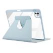 iPad Pro 13 2024 ENKAY 360 Rotation Leather Case with Pen Slot - Blue - 3