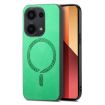 Xiaomi Redmi Note 13 4G Green Retro Magsafe PU Back Cover Case - 1