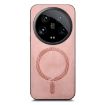 Xiaomi 14 Ultra Pink Retro Magsafe PU Back Cover Phone Case - 3