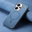 Xiaomi Redmi Note 13 Pro+ Blue Retro Magsafe PU Back Cover Case - 2