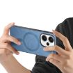 Xiaomi Redmi Note 13 Pro+ Blue Retro Magsafe PU Back Cover Case - 4