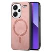 Xiaomi Redmi Note 13 Pro+ Pink Retro Magsafe PU Back Cover Case - 1