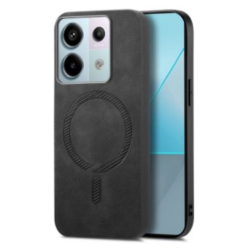 Xiaomi Redmi K60 Ultra Black Retro Magsafe PU Back Cover Case - 1
