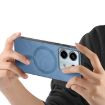 Xiaomi Redmi Note 12 Turbo Blue Retro Magsafe PU Back Cover Case - 4