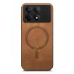 Xiaomi Redmi K70E/Poco X6 Pro 5G Brown Retro Magsafe PU Phone Case - 3