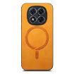 Xiaomi Redmi Note 14 5G Yellow Retro Magsafe PU Back Cover Case - 2
