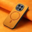 Xiaomi Redmi Note 14 5G Yellow Retro Magsafe PU Back Cover Case - 4