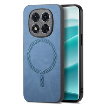 Xiaomi Redmi Note 14 Pro 5G Blue Retro Magsafe PU Back Cover Case - 1