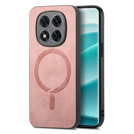 Xiaomi Redmi Note 14 Pro+ 5G Pink Retro Magsafe PU Phone Case Cover - 1