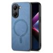 Redmi Turbo 4 Blue Retro Magsafe PU Back Cover Phone Case - 1