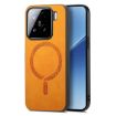 Xiaomi 15 Yellow Retro Magsafe PU Back Cover Phone Case - 1