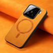 Xiaomi 15 Yellow Retro Magsafe PU Back Cover Phone Case - 4